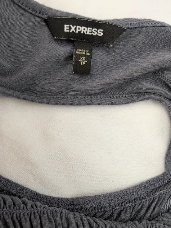 Express Ruffle High-Low Maxi Dress - Slate - Picture 6 of 7